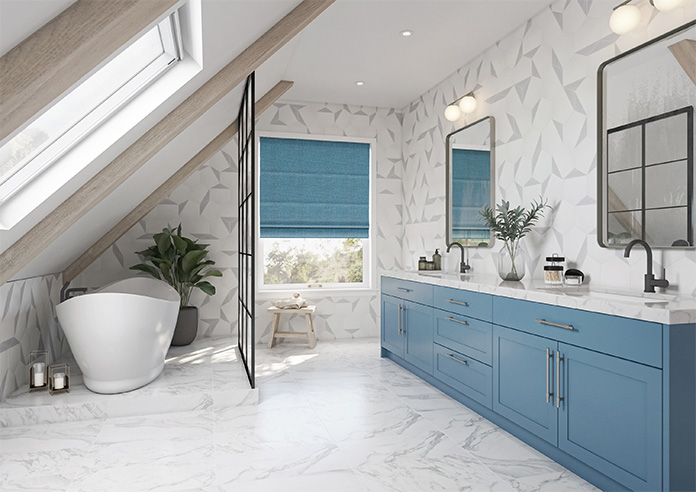 Jakarta, Blue Jay - Twist&Fit Roman Blind - Image 6